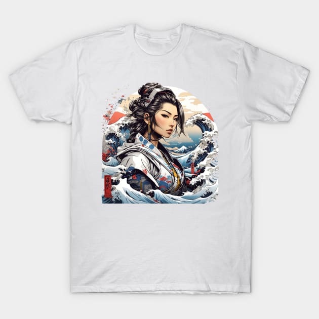 Samurai Girl T-Shirt by Kayano